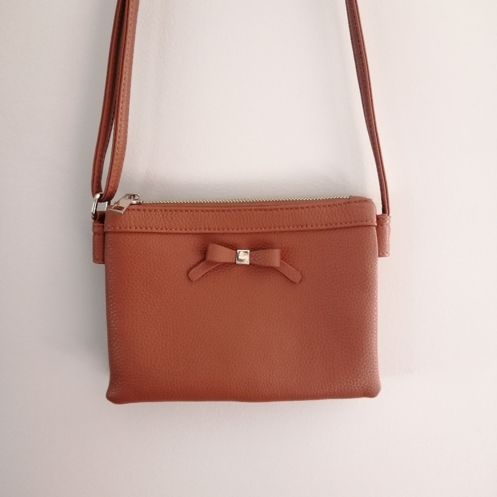Leather Bow Crossbody